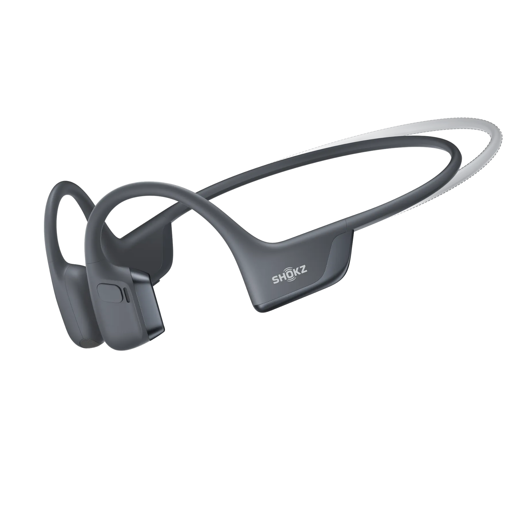 Shokz OpenRun Pro 2 bone conduction headphones in silver gray finish