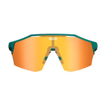 KOO Alibi cycling sunglasses in Persian Green with orange mirrored lenses