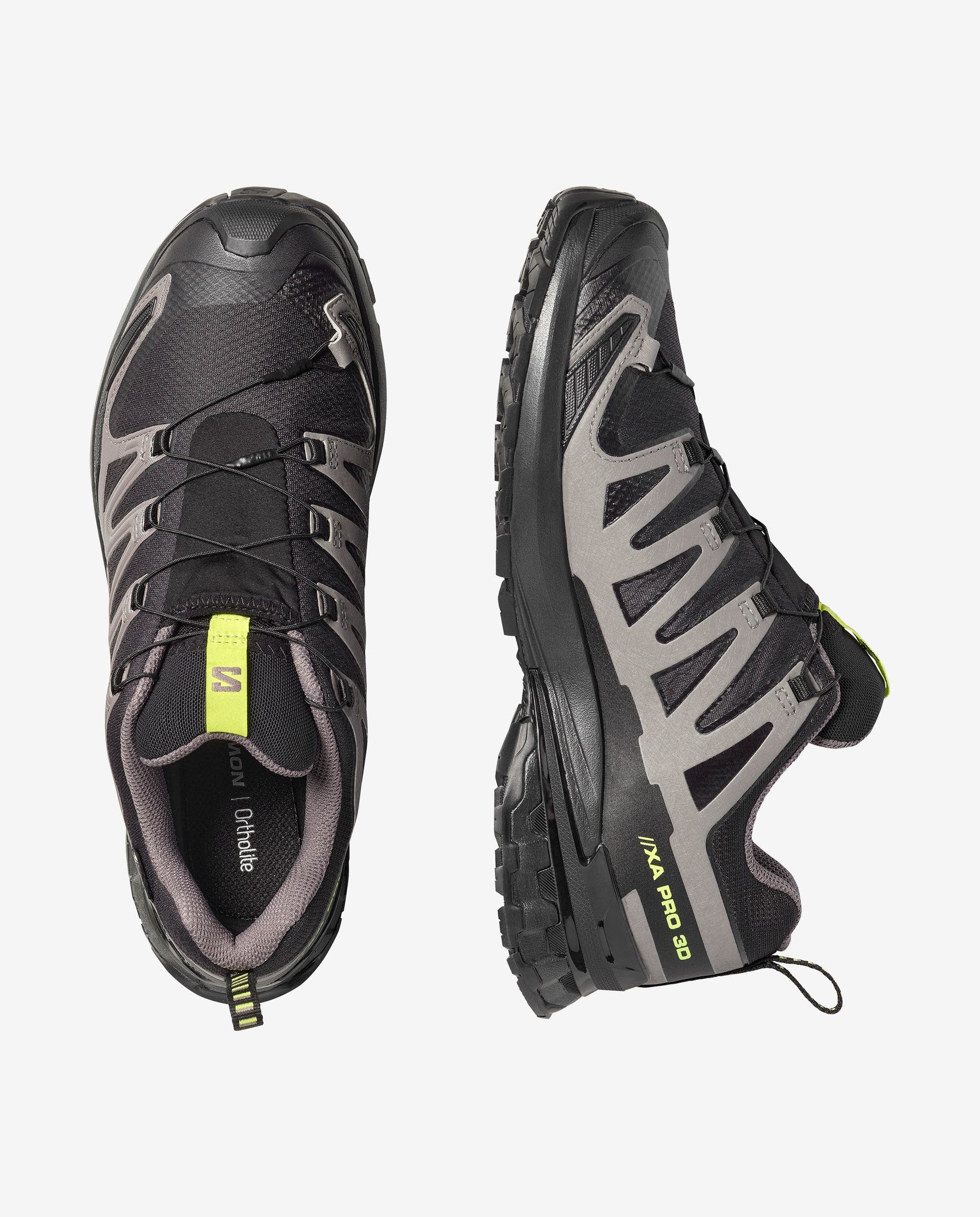 Salomon XA Pro 3D v9 GTX men's trail running shoes in black and grey