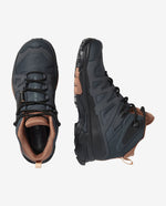 Salomon X Ultra 4 Mid GTX women's hiking boots in dark gray with brown accents