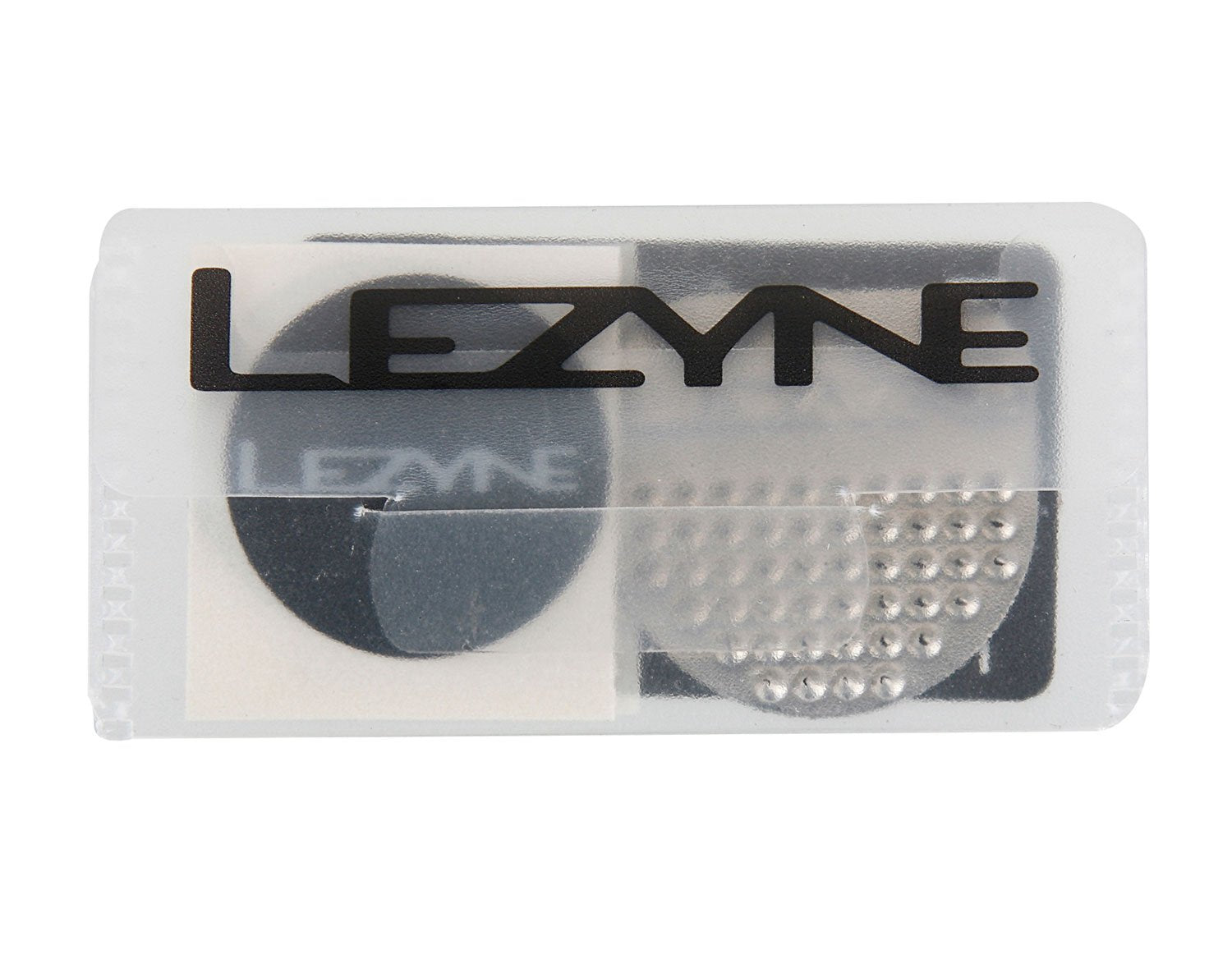 Lezyne M-CADDY Sport Kit in clear transparent packaging with tire patches