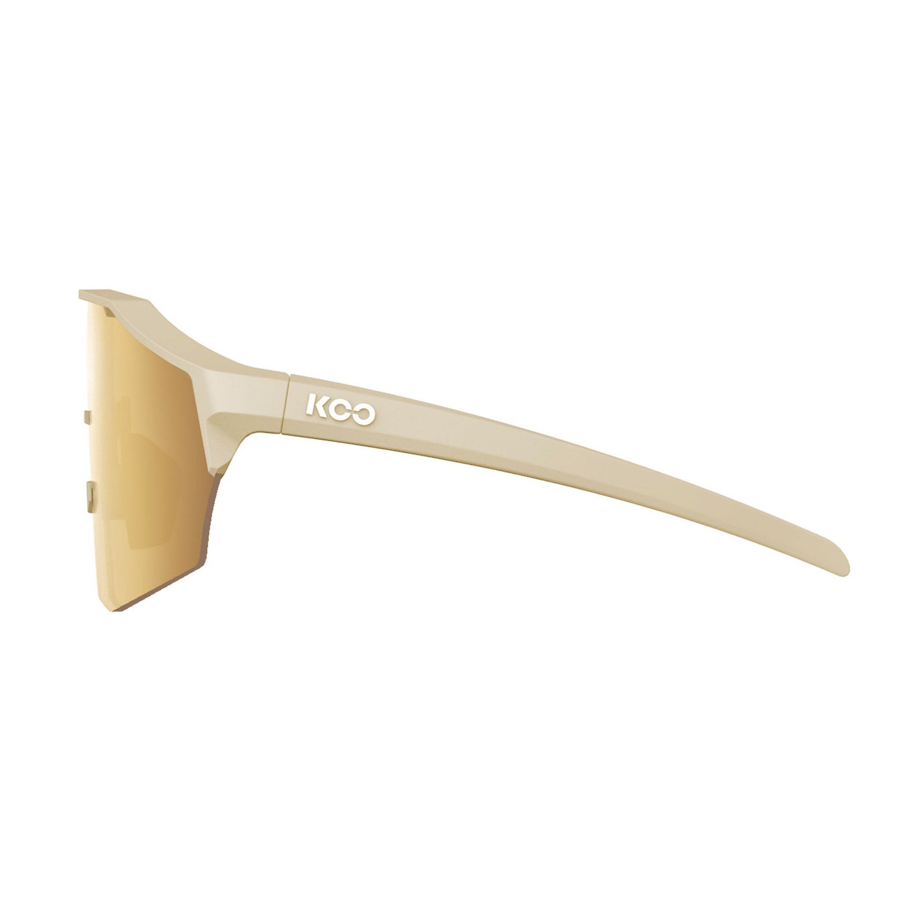 KOO Alibi sunglasses in sand matt finish with amber lens
