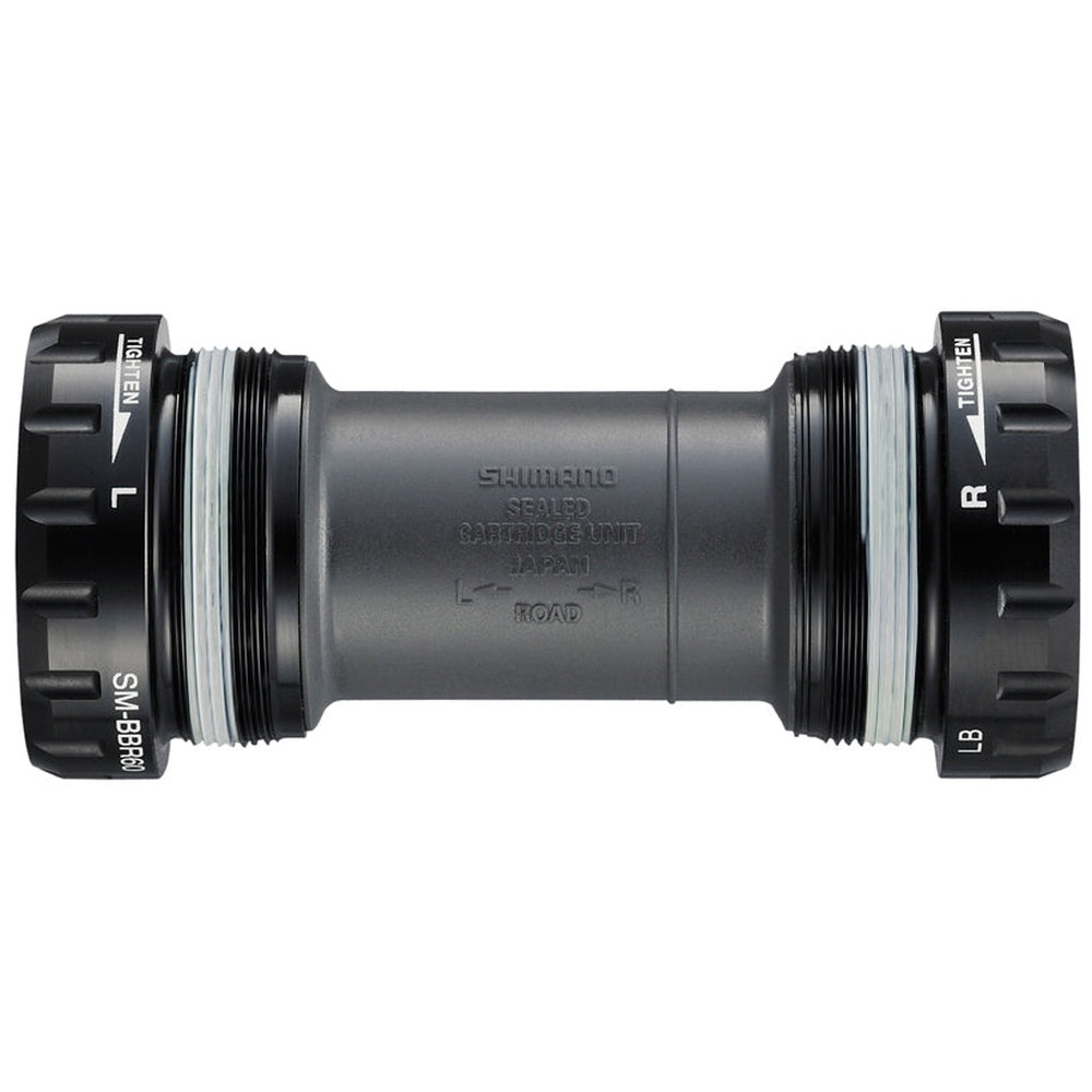 Shimano SM-BBR60 68mm sealed cartridge bottom bracket unit in black and gray