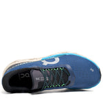 On Cloudmonster 2 running shoe in blue colorway with white logo on clean background