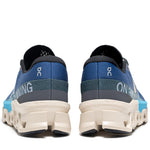 On Cloudmonster 2 running shoes in Tempest/Horizon colorway, rear heel view