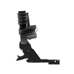 Black Kuat Transfer V2 3-bike hitch mount rack shown in profile view