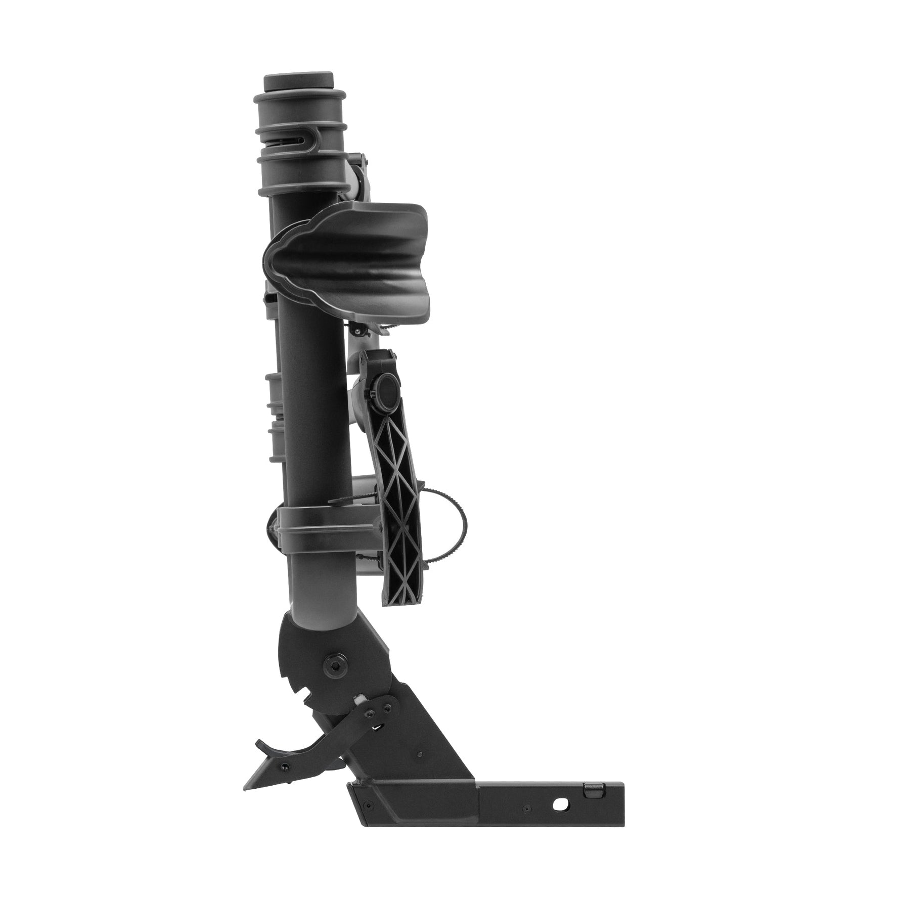 Kuat Transfer V2 black 3-bike hitch mount rack on white background