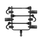 Kuat Transfer V2 2-inch hitch bike rack in matte black, top-down view