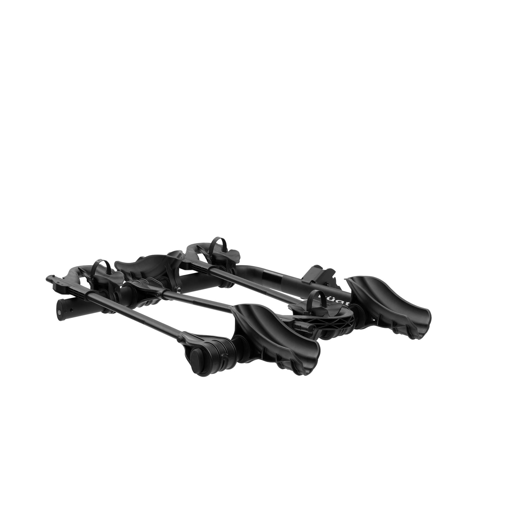 Kuat Transfer V2 black 3-bike hitch mount rack on white background
