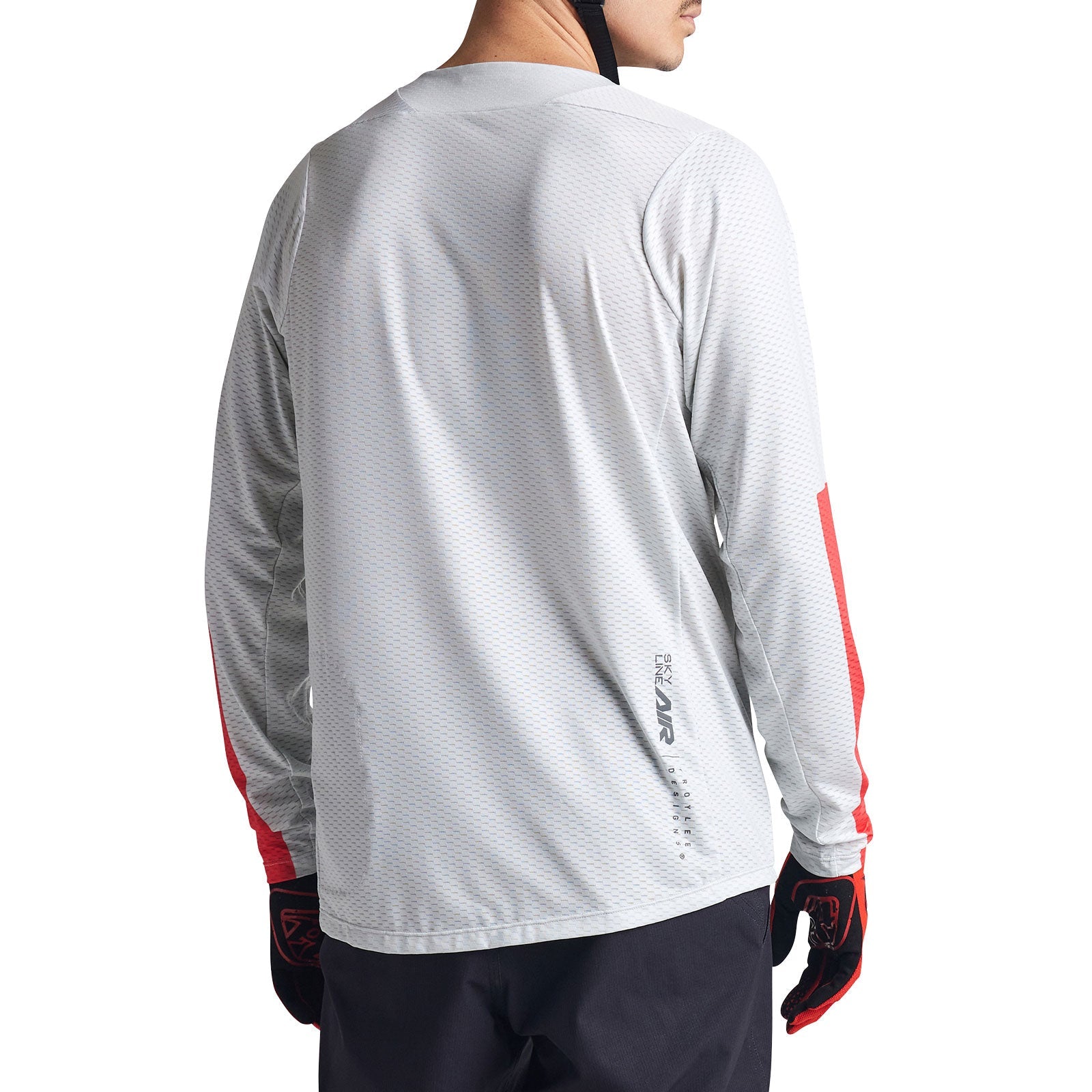 Troy Lee Designs Skyline Air LS Jersey in SRAM Roots Cement colorway back view