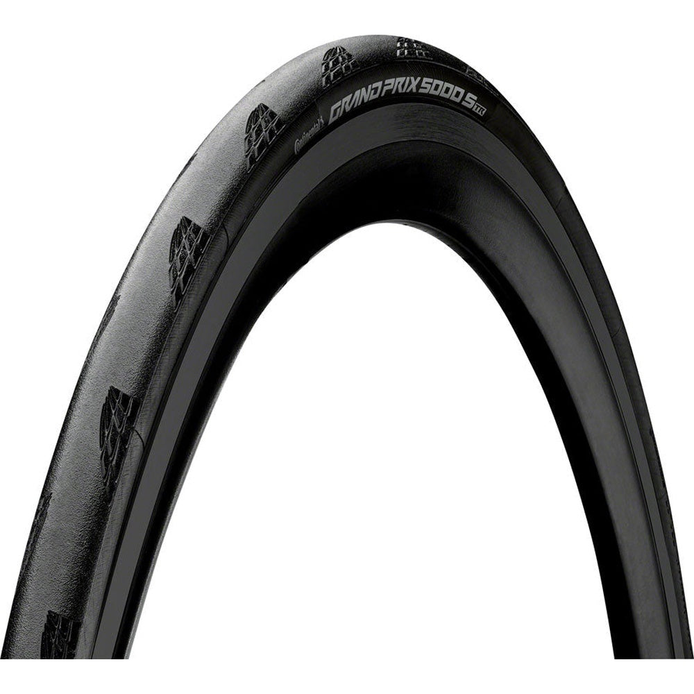 Continental Grand Prix 5000 S TR folding road bicycle tire in all-black colorway