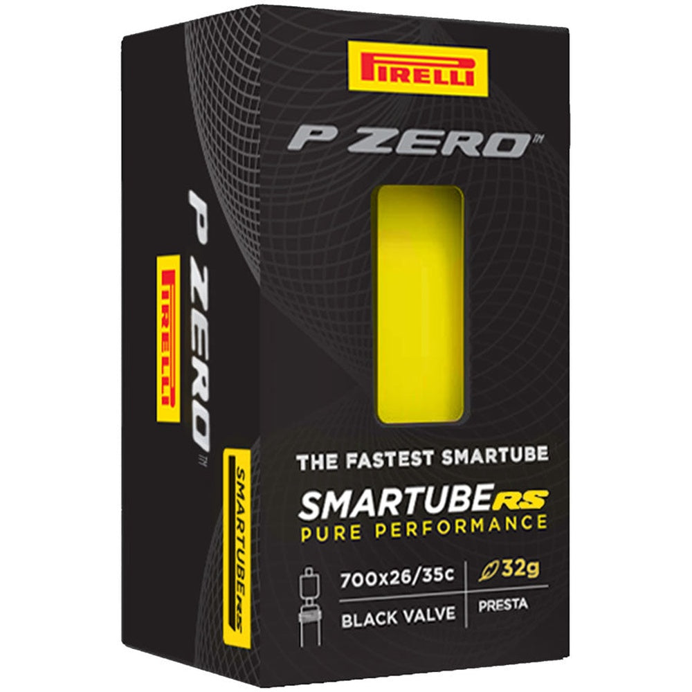 Pirelli P Zero SmarTube RS bicycle tube in black packaging with yellow details