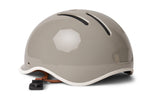 Thousand Heritage 2.0 bicycle helmet in dove grey with white trim and ventilation slots