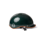 Thousand Heritage 2.0 bicycle helmet in metallic British Racing Green with tan leather trim