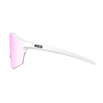 KOO Alibi sunglasses in white matte frame with pink photochromic lens