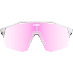KOO Alibi Large cycling sunglasses with white frame and pink photochromic lenses