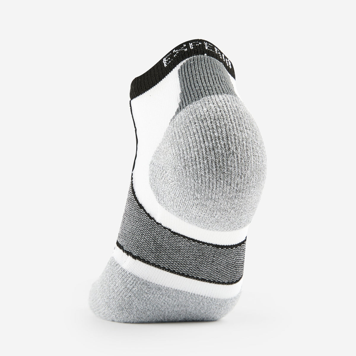 Thorlos Experia Energy low-cut ankle sock in black, white, and gray colorway