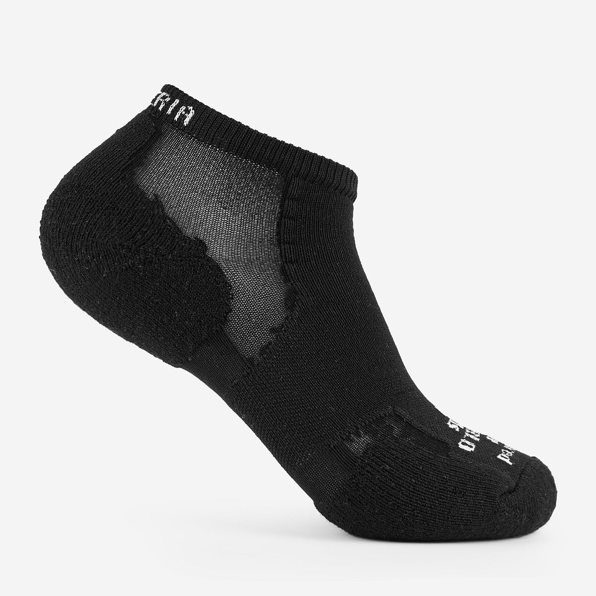 Thorlos Experia Energy low-cut black athletic sock with mesh ventilation panel