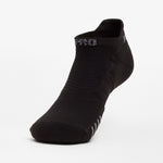 Thorlos Experia ProLite black low-cut athletic no-show sock with gray branding