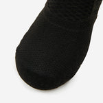 Close-up toe box detail of Thorlo Experia Prolite Crew Sock in black
