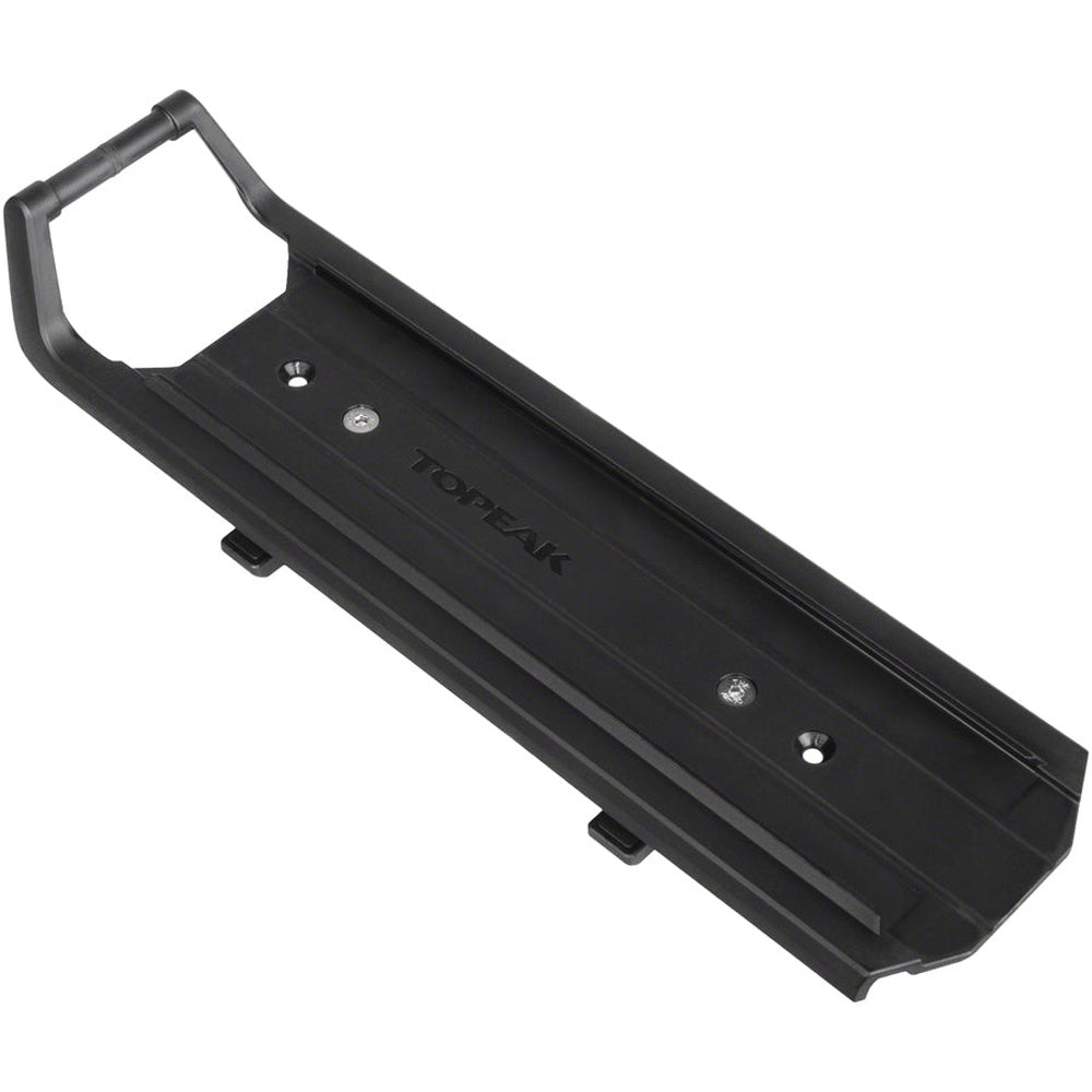 Topeak Omni QuickTrack Adapter in matte black with mounting screws and handle