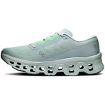 On Cloudmonster 3 running shoe in Brook Flurry colorway, medial side view
