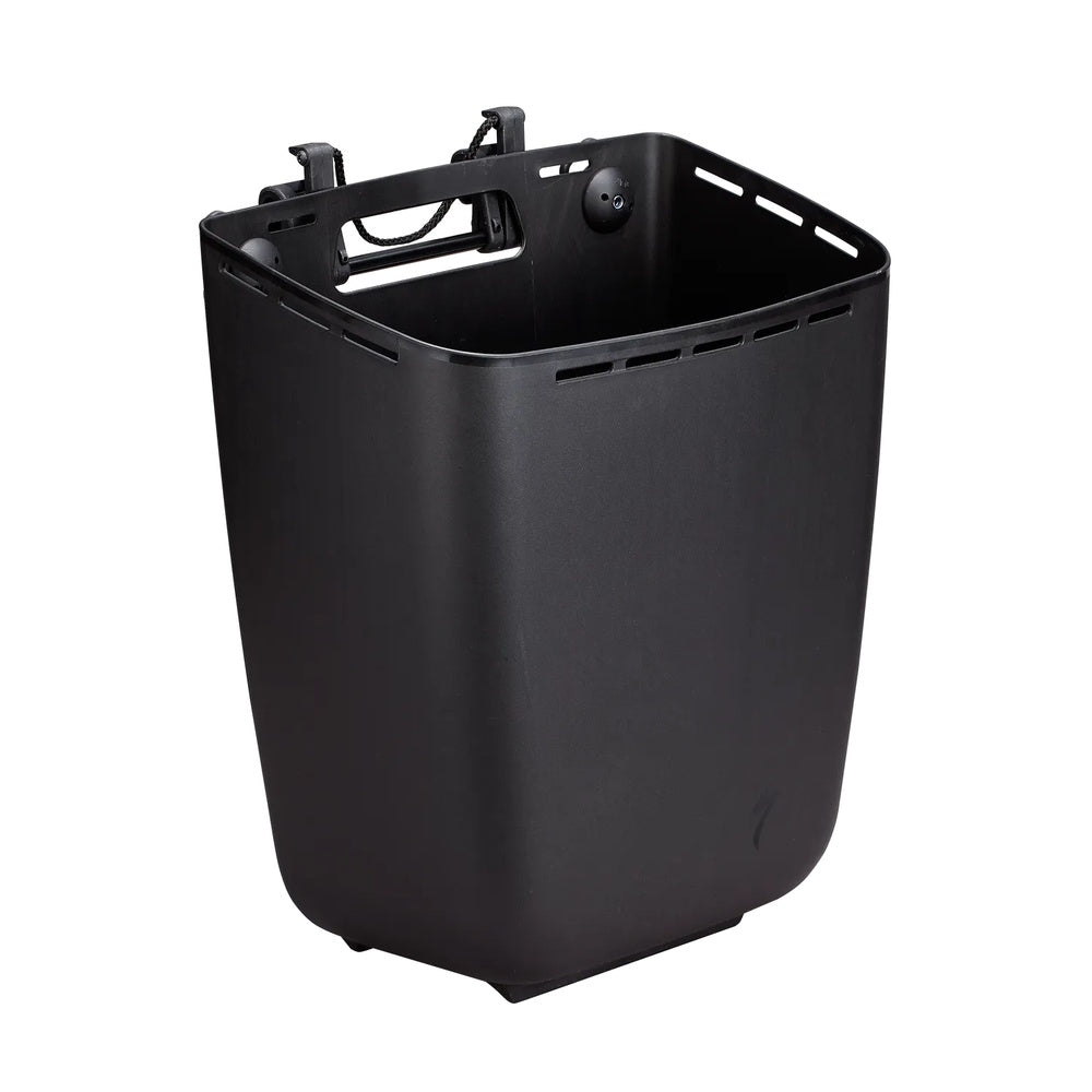 Specialized CoolCave black bicycle basket shown from front-angle perspective