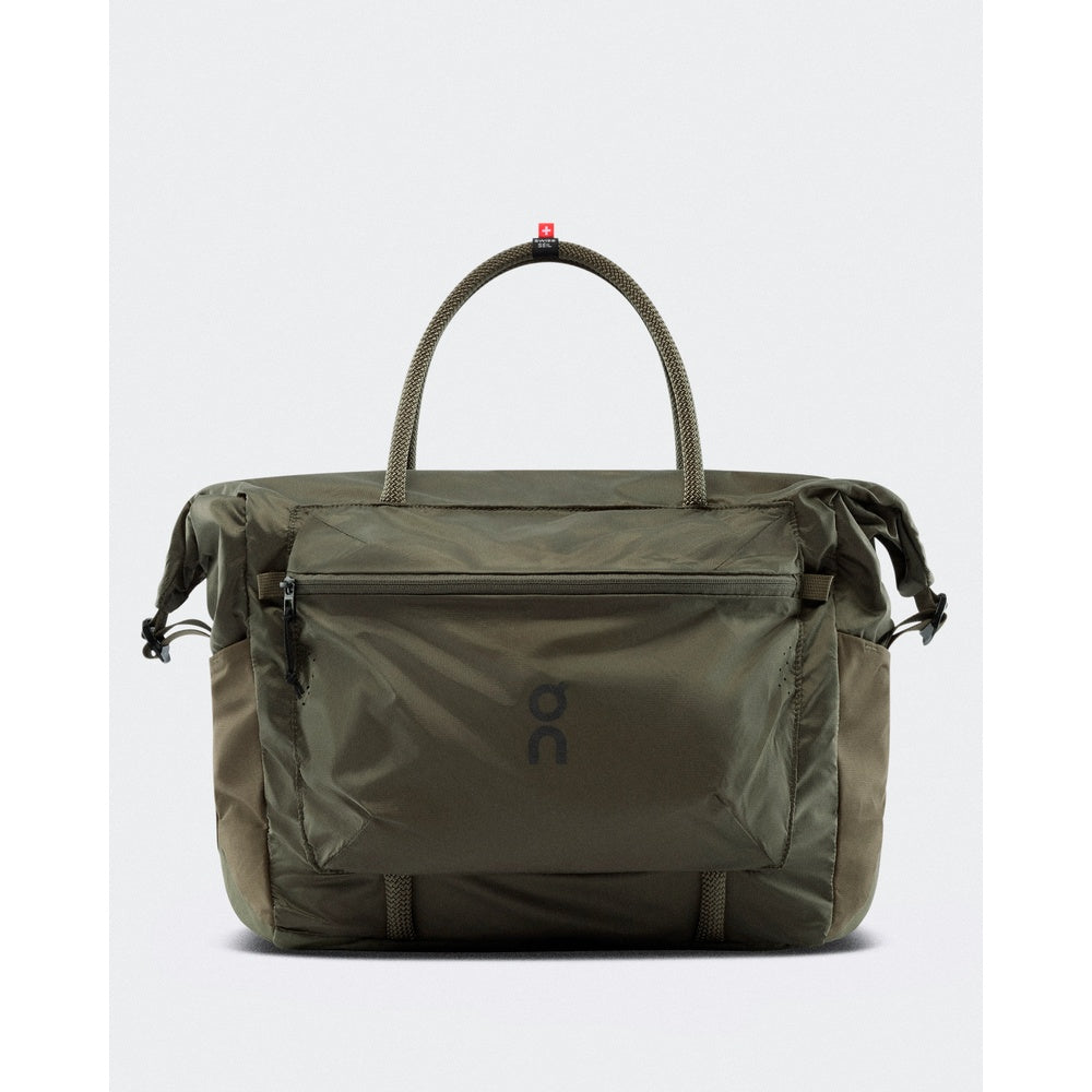 On Track Pack 35L Lite 1 duffle bag in olive green with rope handles