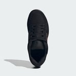 Five Ten Freerider MTB shoes in black with red accent, top-down view