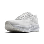 Brooks Ghost 17 women's running shoe in white with grey accents and white sole
