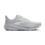 Brooks Ghost 17 women's running shoe in white with light grey mesh upper and white sole
