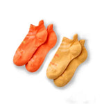 Brooks Ghost Lite No Show socks 2-pack in Smoking Orange and Chamois colors