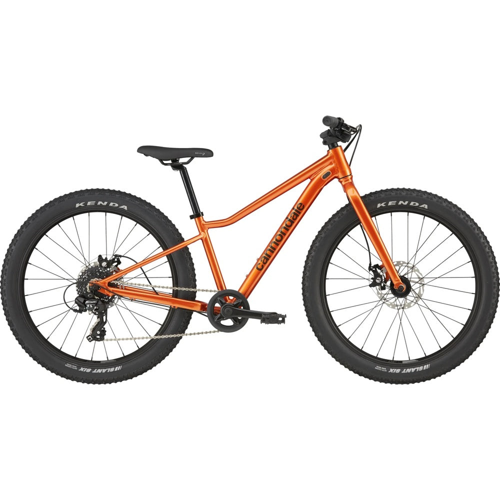 Cannondale Kids Trail Plus mountain bike in Fire Orange with Kenda fat tires