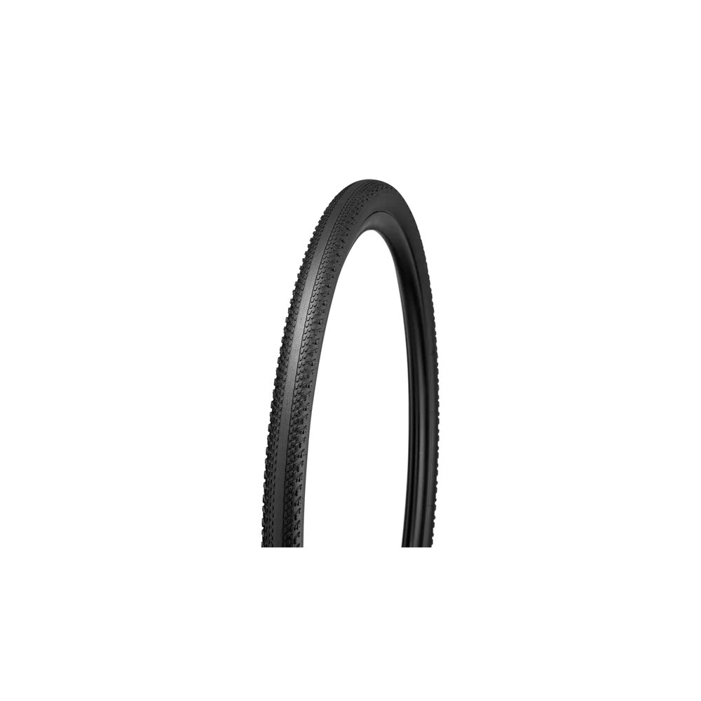 Specialized Pathfinder TLR gravel bicycle tire in black on transparent background.