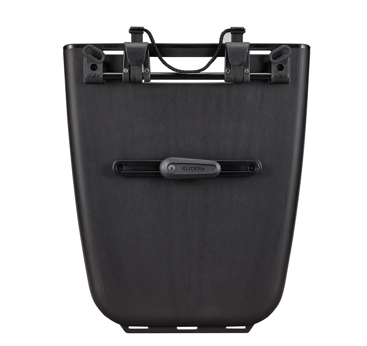 Specialized CoolCave black basket rear view showing KLICKfix mounting system and hardware