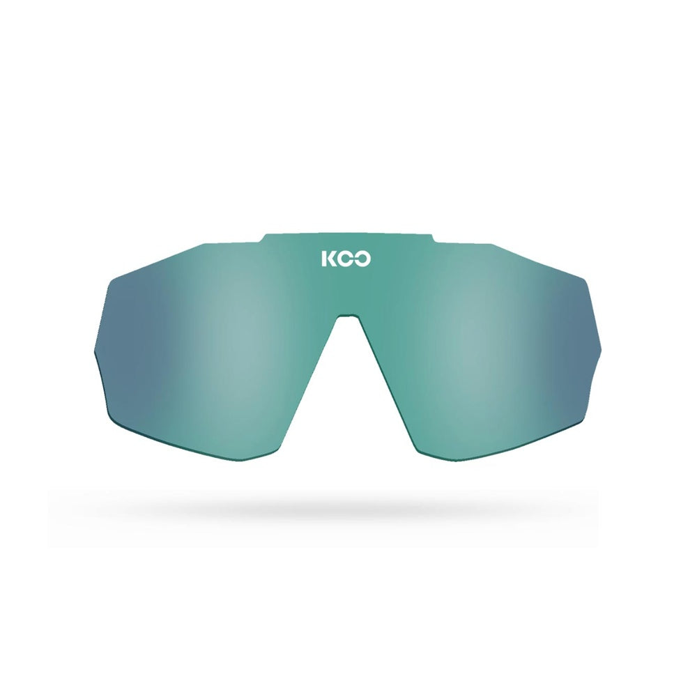 KOO Alibi replacement lens in green mirror finish on white background