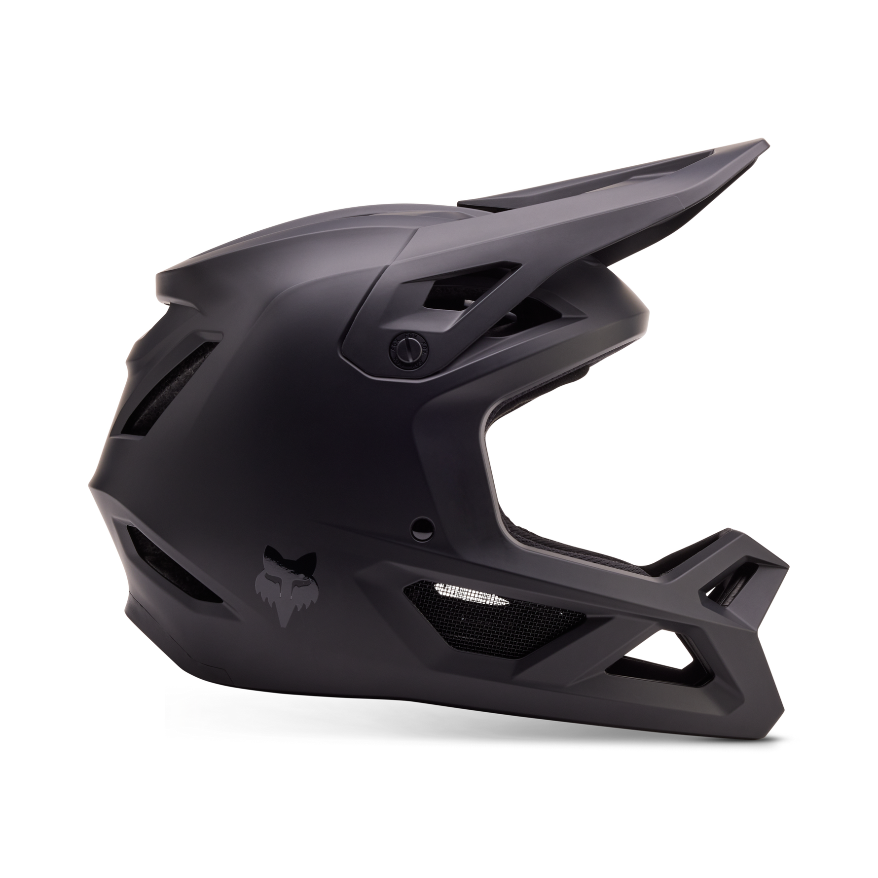 Fox Racing Youth Rampage Mountain Bike Helmet in Matte Black with chin guard