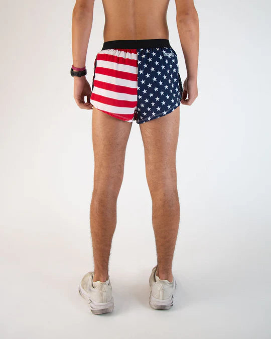 Chicknlegs Men's USA 2" Split Shorts - L
