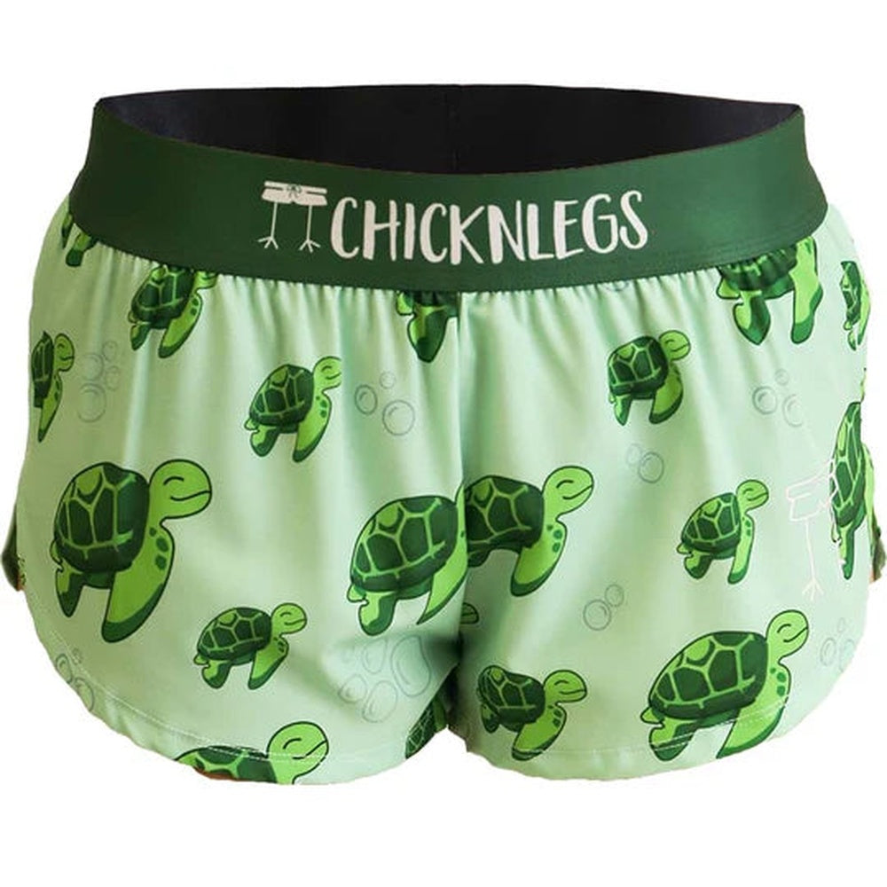 Chicknlegs Women's Sea Turtles 3" Compression Shorts - M