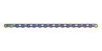 SRAM Red E1 Flattop 126-link bicycle chain with rainbow iridescent finish