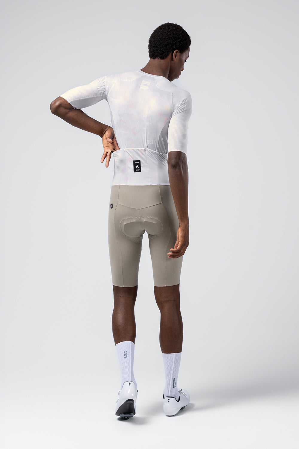 Gobik Aerosuit Madison Men rear view on male model in Crisp colorway