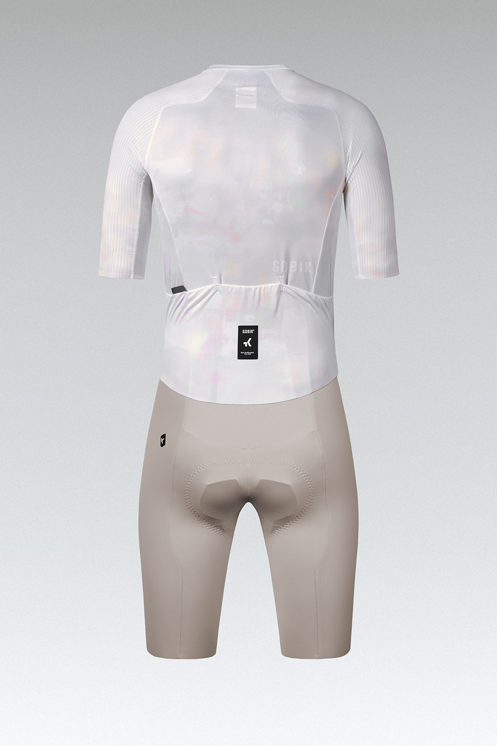 Gobik Aerosuit Madison Men rear view on mannequin showing Gobik label in Crisp colorway