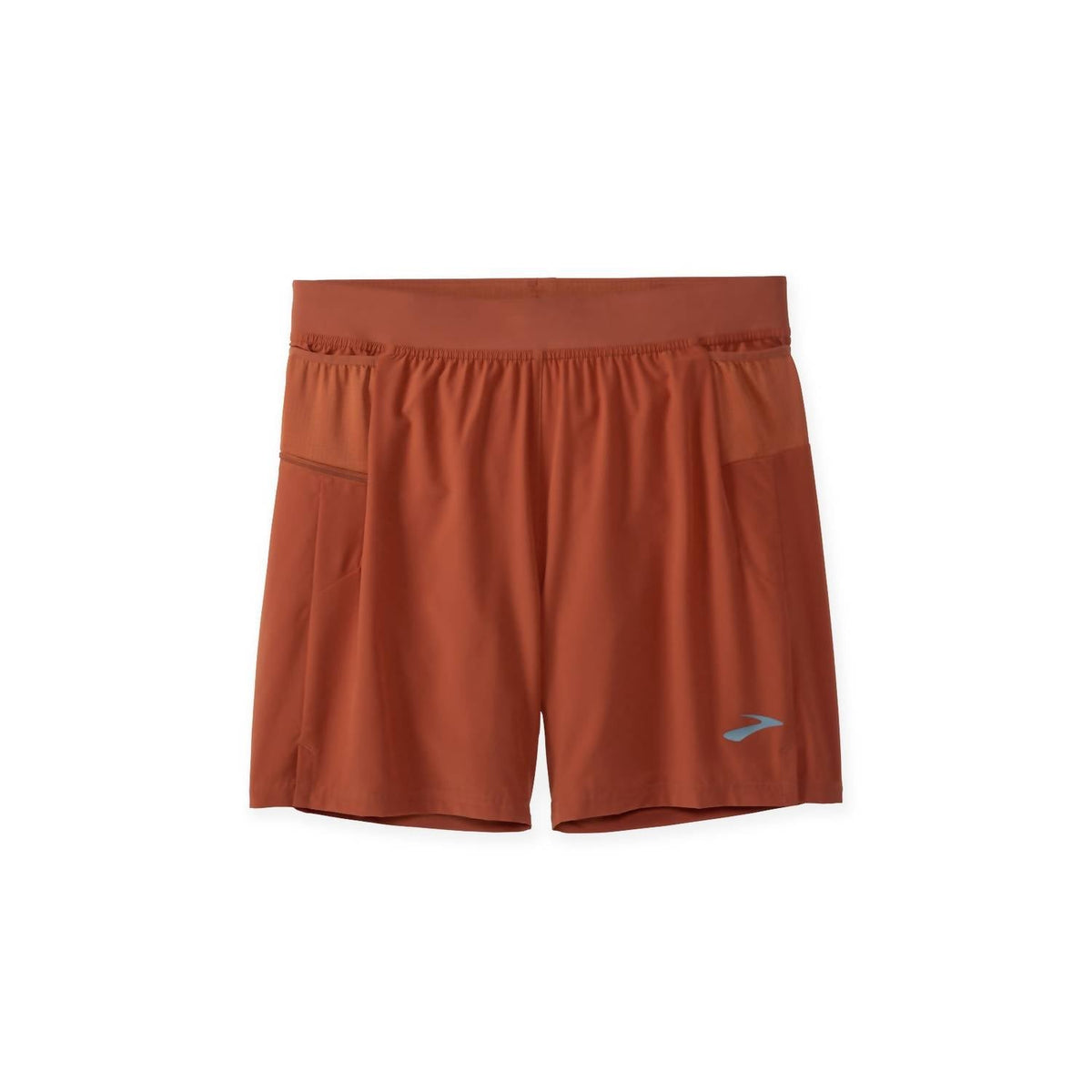 Brooks Sherpa 7-inch 2-in-1 men's running shorts in Red Clay color