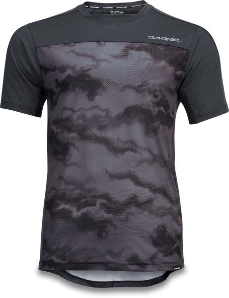Dakine Men's Syncline mountain bike jersey in black with dark camo pattern