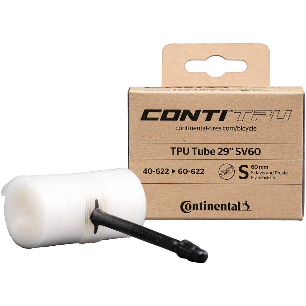 Continental Conti TPU Tube 29-inch SV60 Presta valve with brown retail packaging