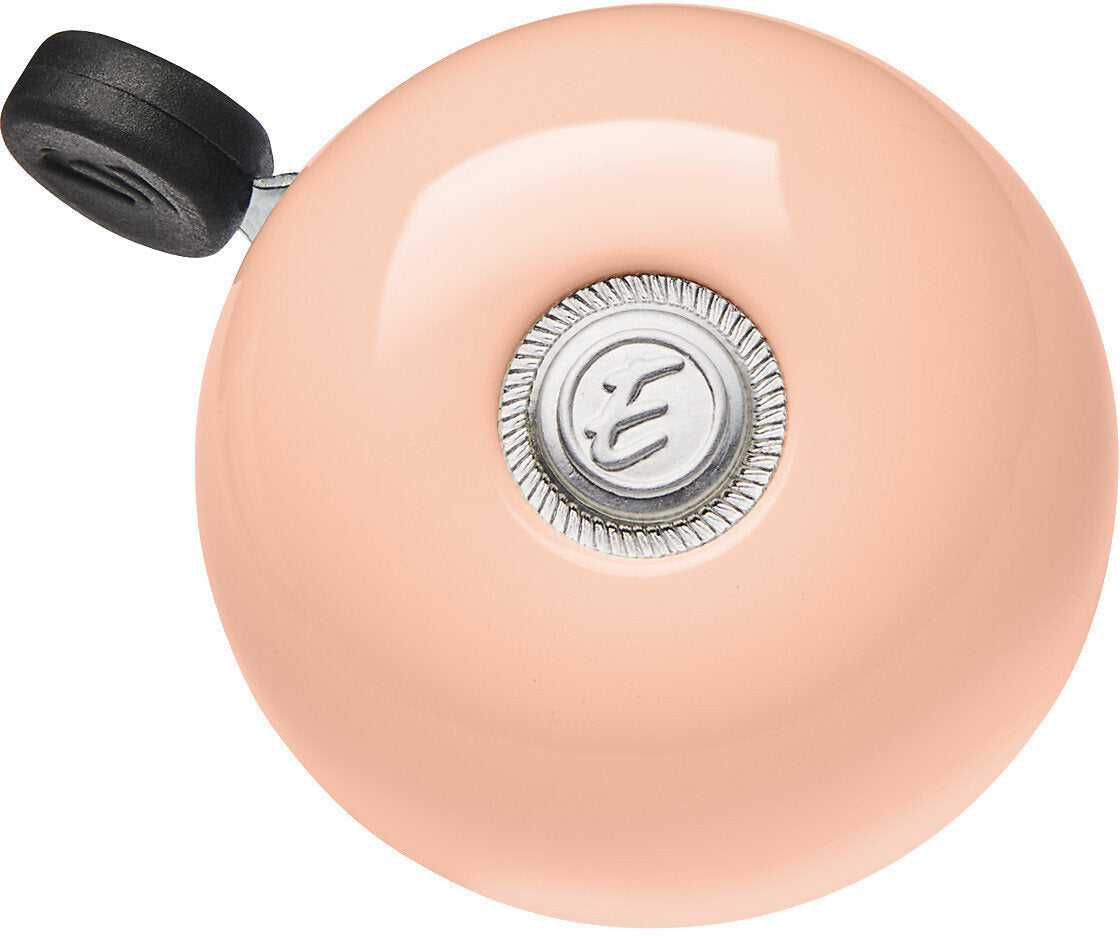 Electra bicycle bell in blush pink with silver center and black lever