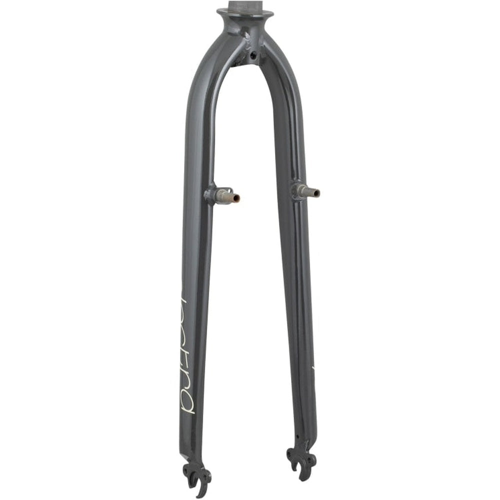Electra Townie rigid bicycle fork in dark gray with cantilever brake mounts and crown