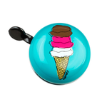 Electra bicycle bell in turquoise with triple scoop ice cream cone design