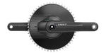 SRAM Red AXS power meter crankset with black spider and silver chainring