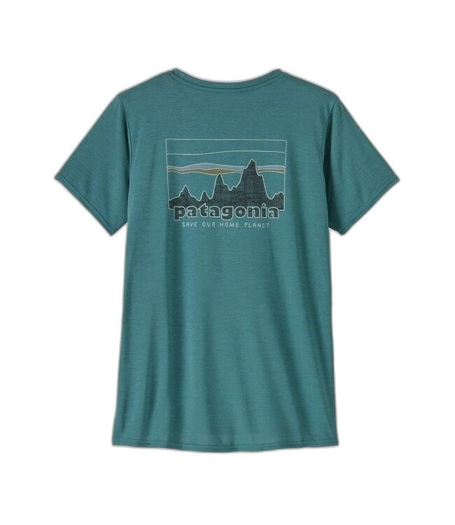 W's Cap Cool Daily Graphic Shirt Applied Imagination: Rinsed Green X-Dye M